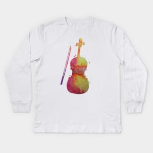 Violin Kids Long Sleeve T-Shirt